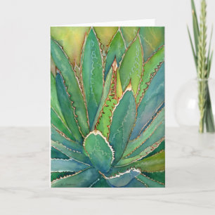 Carte pour notes aquarelle Agave