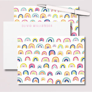 Carte pour notes arc-en-ciel mignon
