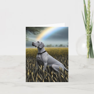 Carte pour notes arc-en-ciel Weimaraner