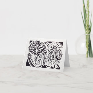 Carte pour notes avec design