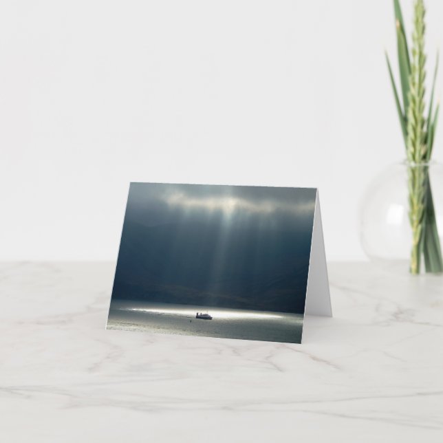 Carte pour notes : Bateau éclairé (Devant)