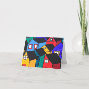 Carte pour notes : Beaucoup de Chambres colorées