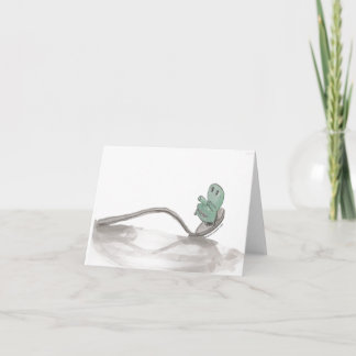 Carte pour notes blanc chaire et cuillère