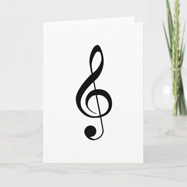 Carte pour notes blanc Clé Treble (Devant)