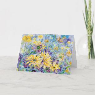Carte pour notes blanc Coreopsis