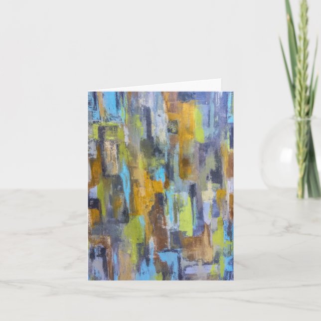 Carte pour notes blanc de pluie d'automne (Devant)