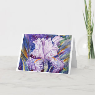 carte pour notes blanc "Night Iris"