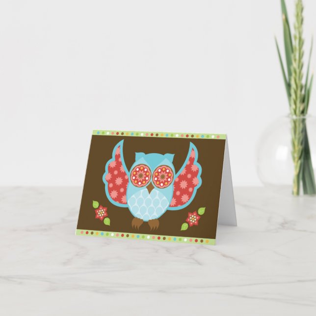 Carte pour notes Blu OwlBoheme (Devant)