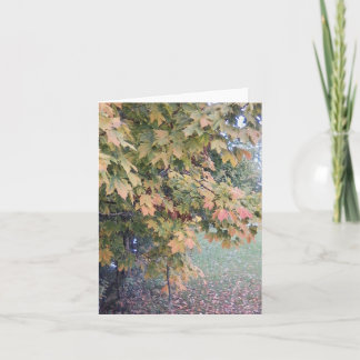 Carte pour notes brumeux de jour d'automne