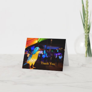 Carte pour notes chinois de lanterne bleu