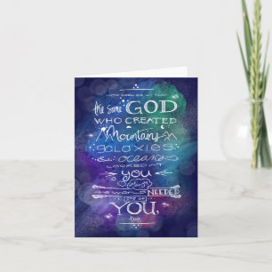 Carte pour notes chrétien Kara idée cadeau Dieu vo