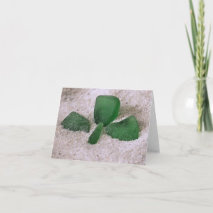 Carte pour notes - Clover en verre de mer