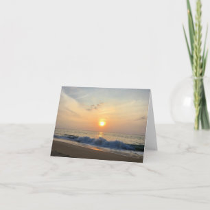 carte pour notes couché de soleil sur la plage haw