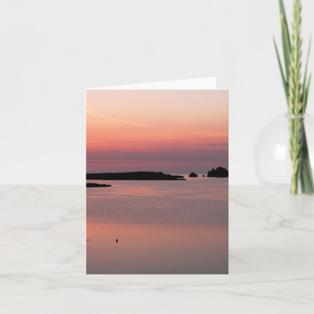 Carte pour notes : Coucher du soleil de Minorca (Devant)