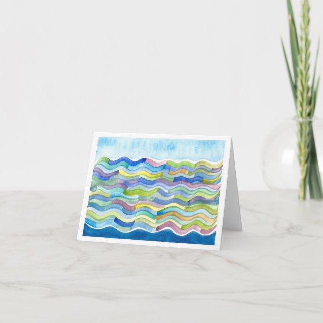 Carte pour notes couleur eau (Devant)