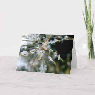 CARTE POUR NOTES, cristaux de glace sur les