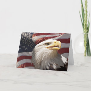 Carte pour notes d'aigle patriotique