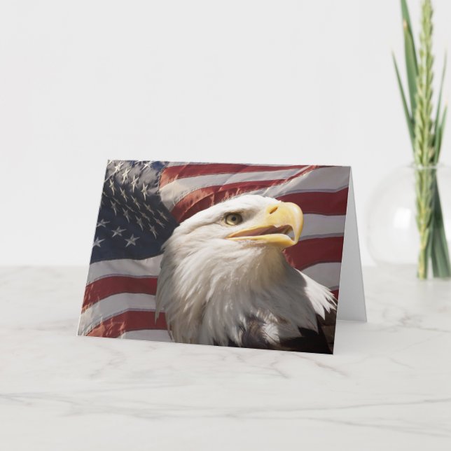 Carte pour notes d'aigle patriotique (Devant)