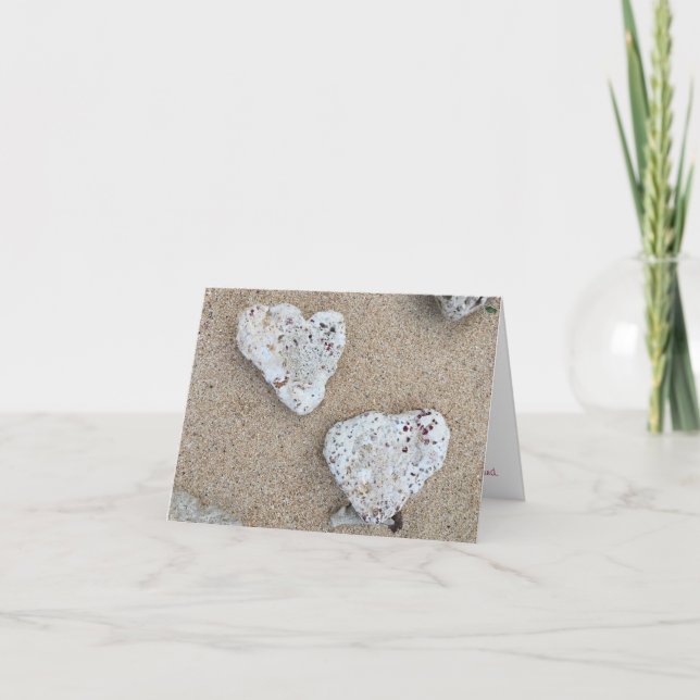 carte pour notes d'amour corail (Devant)