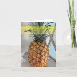 Carte pour notes d'ananas tropical