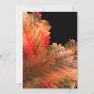 Carte pour notes d'art fractal jaune orange blanc