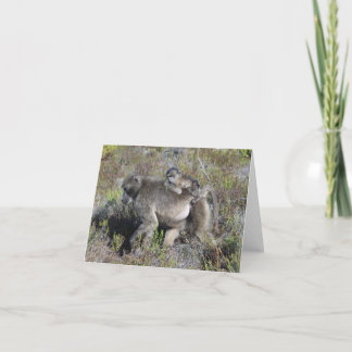 Carte pour notes de babouin