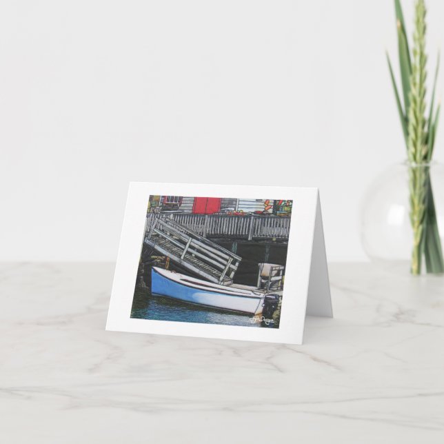 Carte pour notes de bateau d'art textile (Devant)