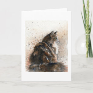 Carte pour notes de blanc de chat de ragondin du
