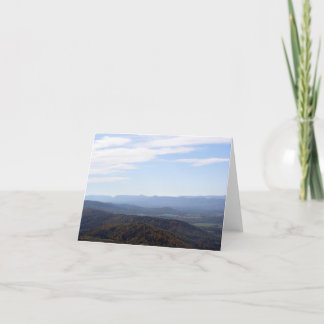 Carte pour notes de Blue Ridge Mountains