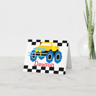 Carte pour notes de camion de monstre