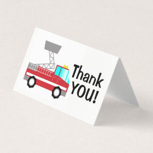 Carte pour notes de camion de pompiers du carte de