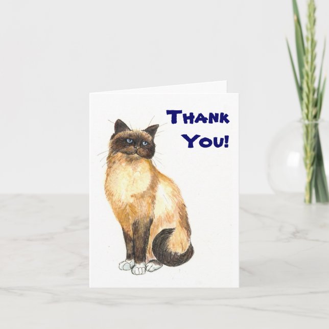 Carte pour notes de chat "Merci" (Devant)