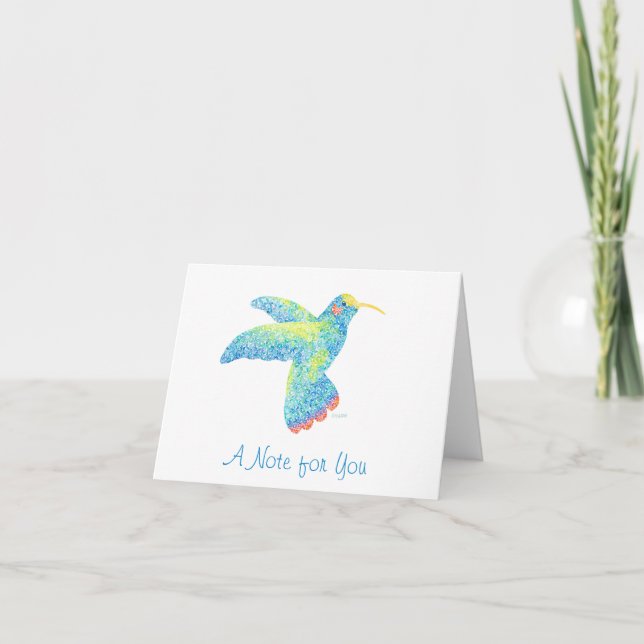 Carte pour notes de colibri (Devant)