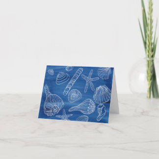Carte pour notes de coquillage