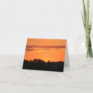 Carte pour notes de coucher du soleil