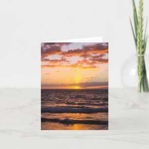 Carte pour notes de coucher du soleil de Maui