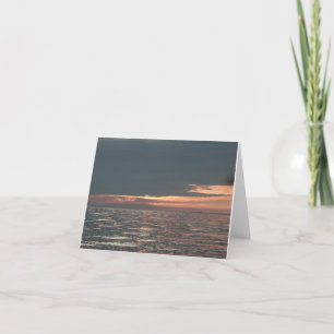 Carte pour notes de coucher du soleil du lac Érié