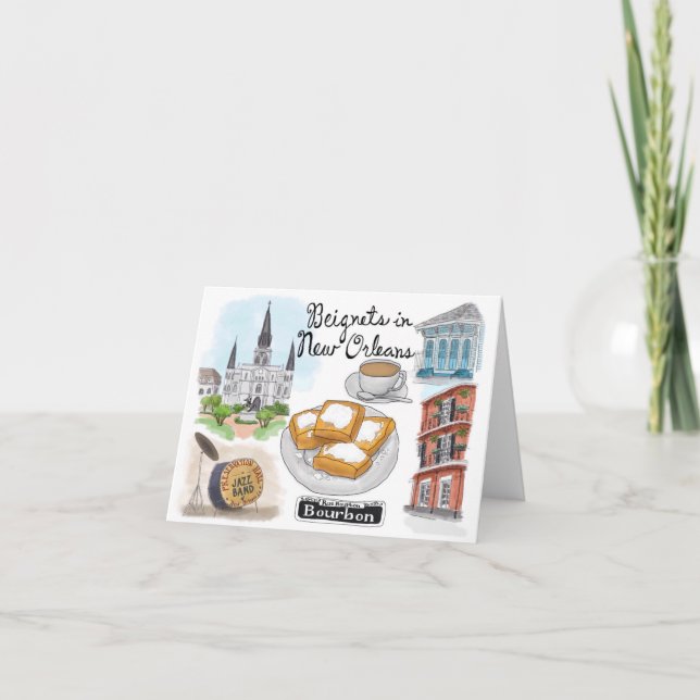 Carte pour notes de croquis de voyage : Beignets à (Devant)