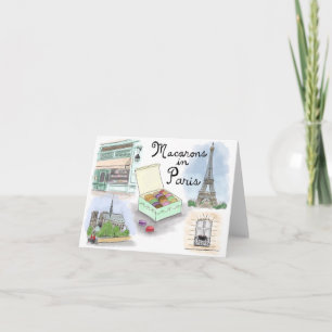 Carte pour notes de croquis de voyage : Macarons à