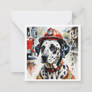 Carte pour notes de diplôme de casque d'incendie D