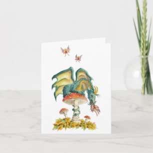 Carte pour notes de dragon de champignons