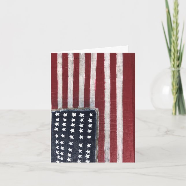 Carte pour notes de drapeau en bois plié (Devant)