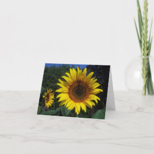Carte pour notes de duo de tournesol