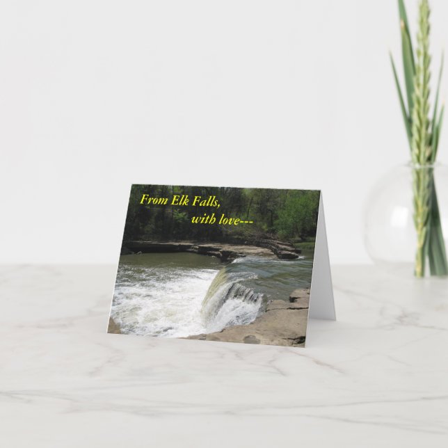 Carte pour notes : De Elk Falls, avec amour... (Devant)