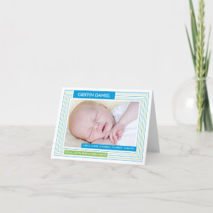 Carte pour notes de faire-part de photo des