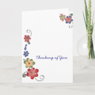 Carte pour notes de fleurs composées