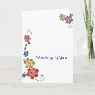 Carte pour notes de fleurs composées
