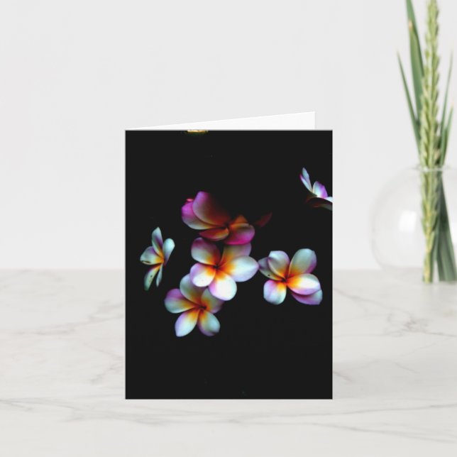 carte pour notes de frangipani (Devant)