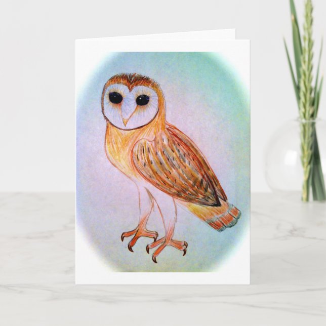 Carte pour notes de hibou de grange (Devant)