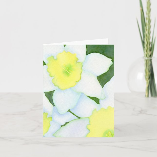 Carte pour notes de jonquilles (Devant)
